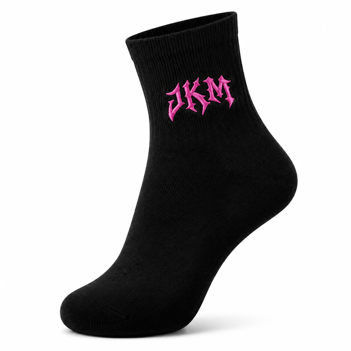 JKM Embroidered Quarter Socks
