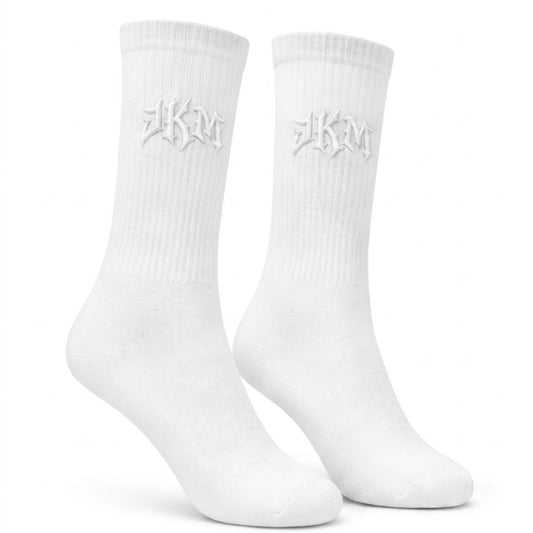 JKM White Crew Socks