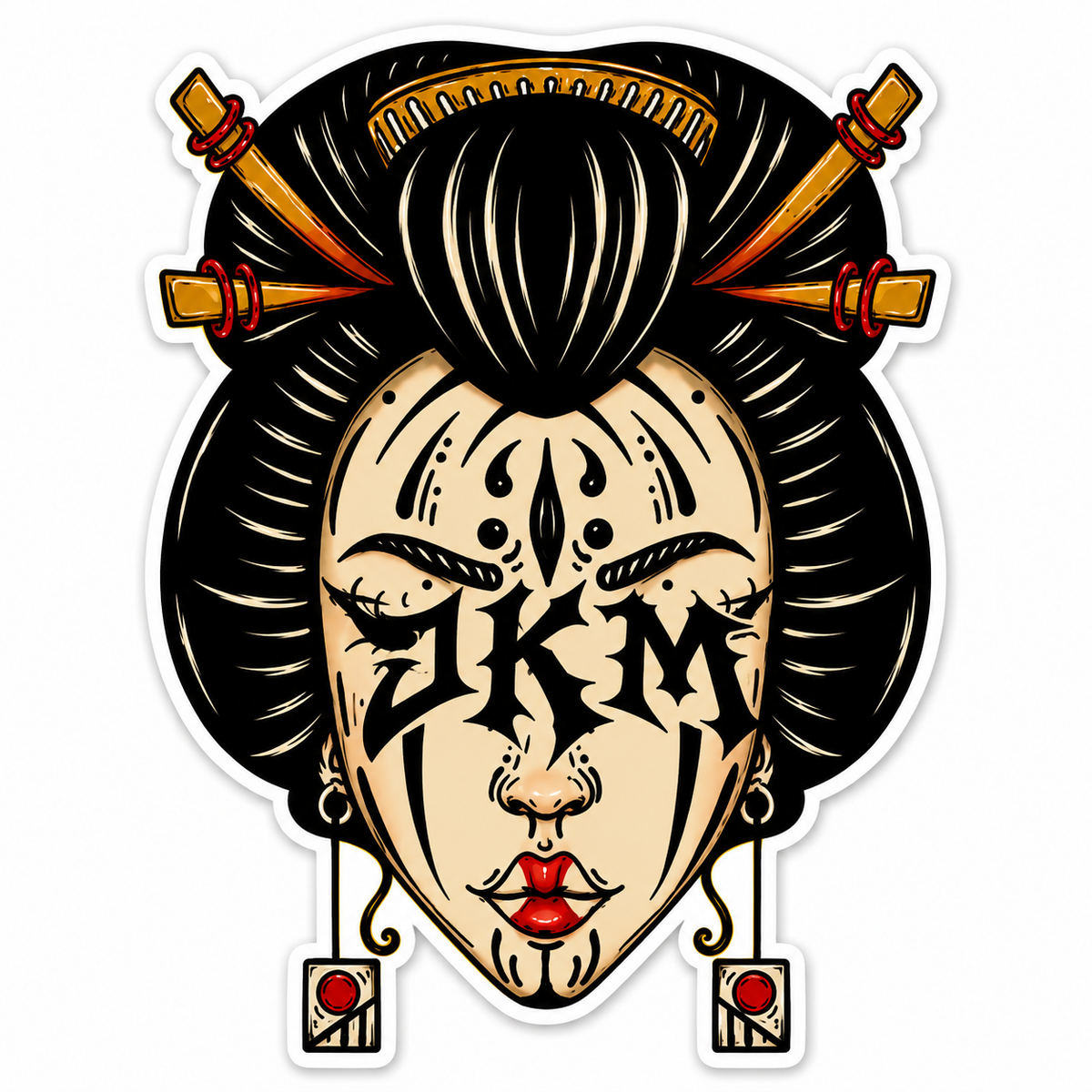 JKM Oni Geisha Sticker