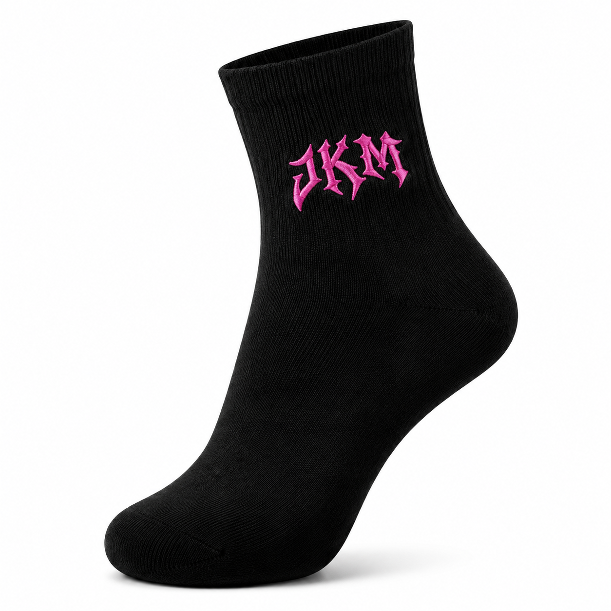 JKM Embroidered Quarter Socks