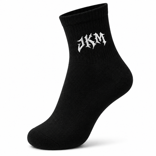 JKM Embroidered Quarter Socks