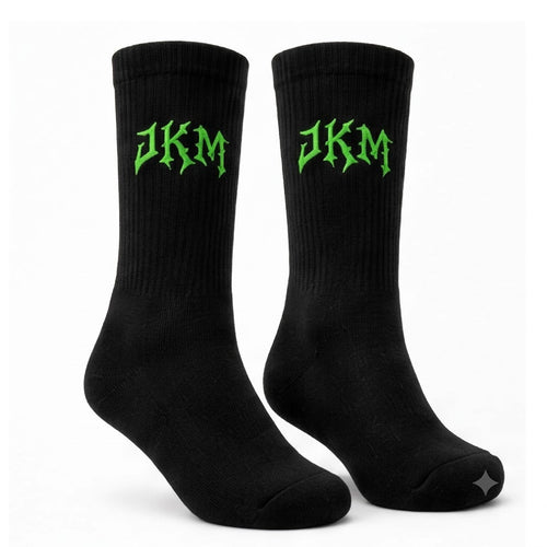 JKM Black Crew Socks