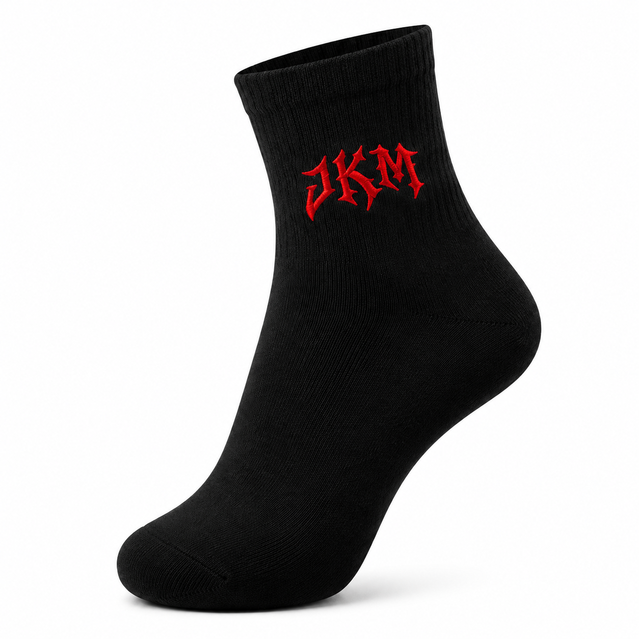 JKM Embroidered Quarter Socks