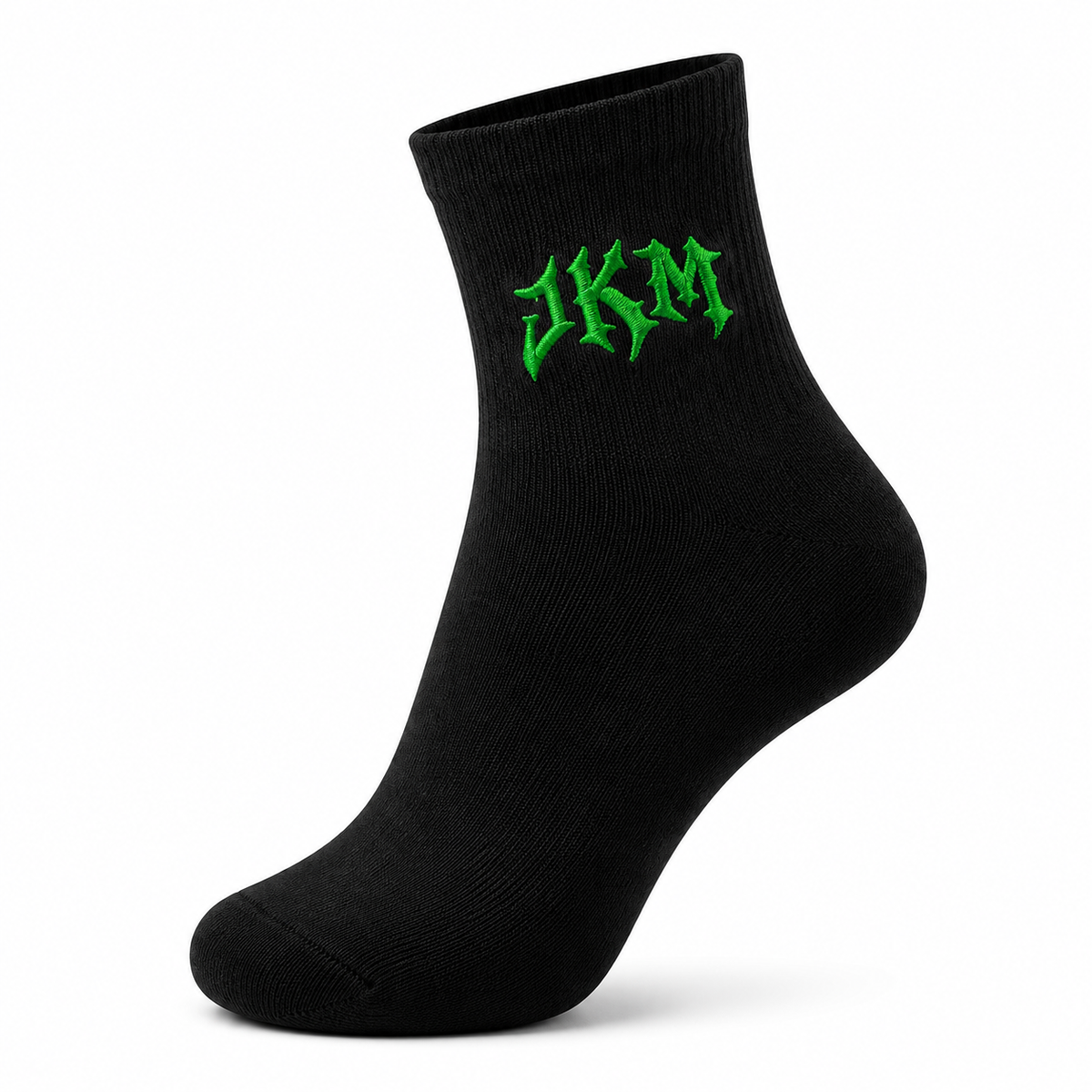 JKM Embroidered Quarter Socks
