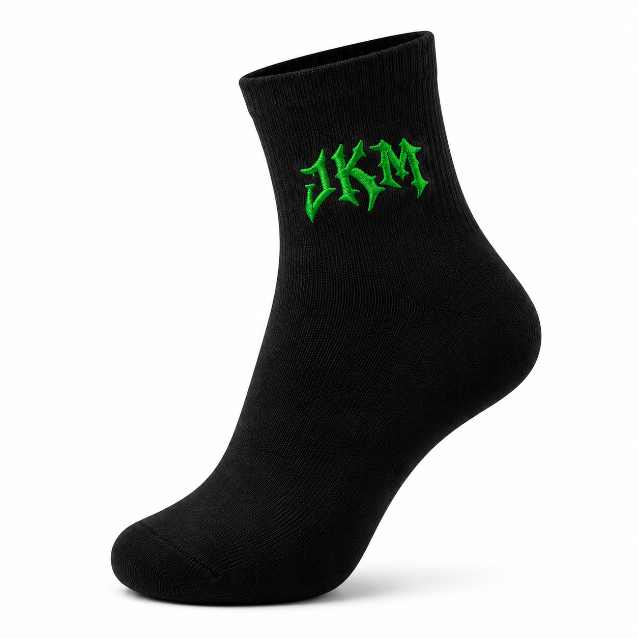 JKM Embroidered Quarter Socks