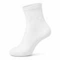 JKM Embroidered Quarter Socks – White