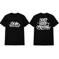 JKM “Just Keep Moving” Graffiti Tee – Black / White