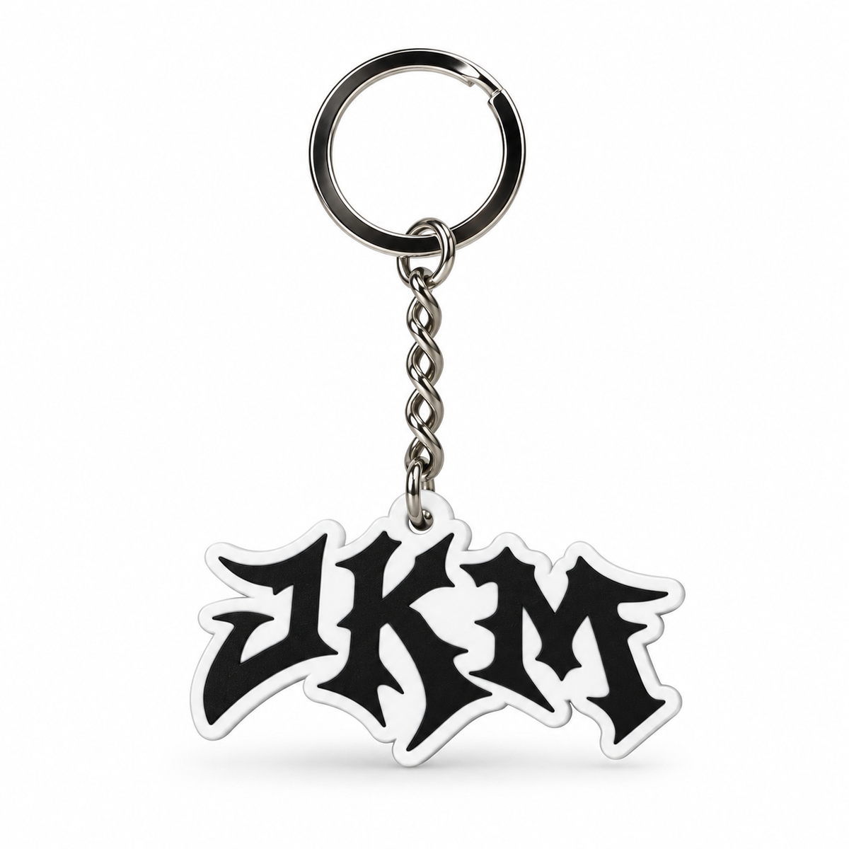 JKM Graffiti Logo Keychain – Black & White