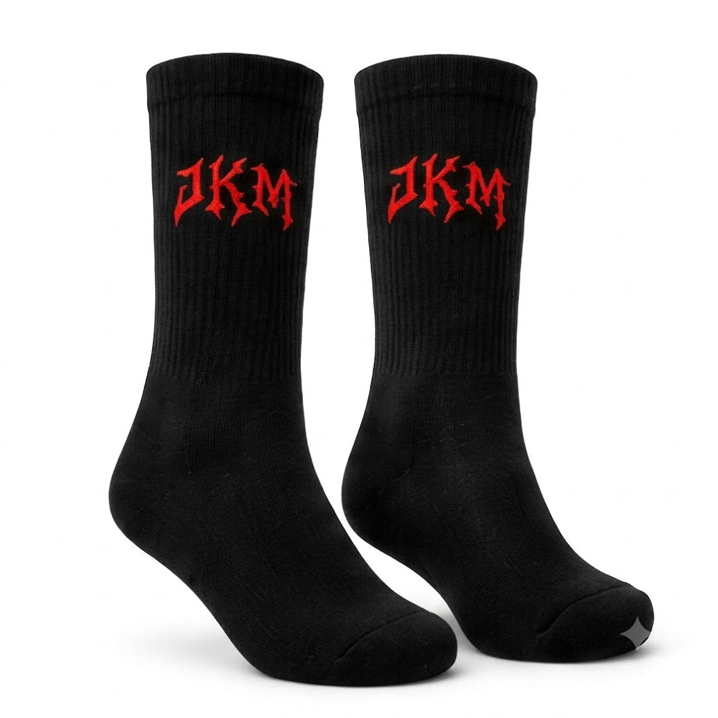 JKM Black Crew Socks