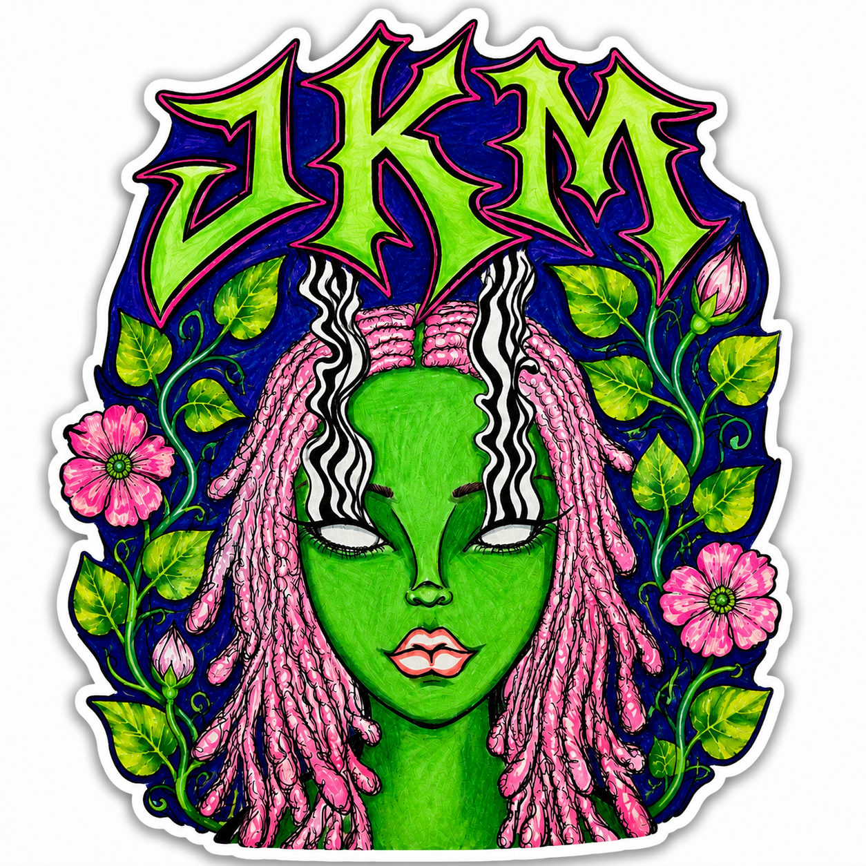 JKM Cosmic Bloom Sticker