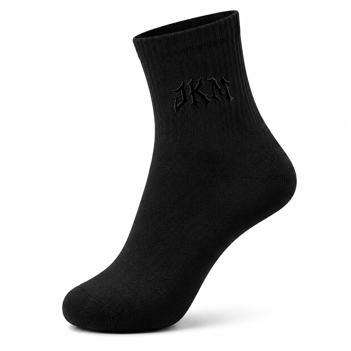 JKM Embroidered Quarter Socks
