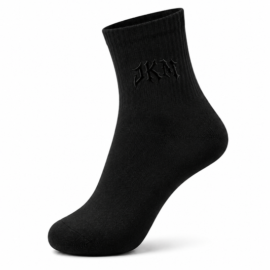 JKM Embroidered Quarter Socks