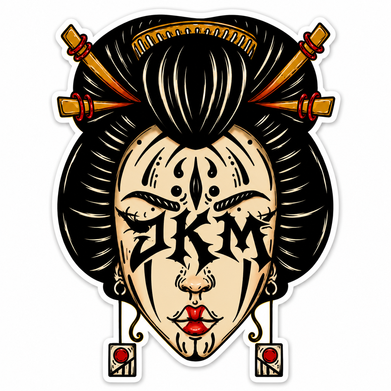 JKM Oni Geisha Sticker