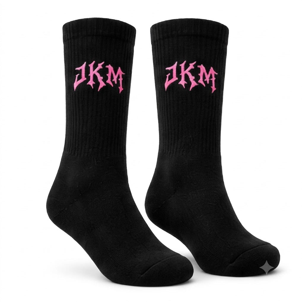 JKM Black Crew Socks