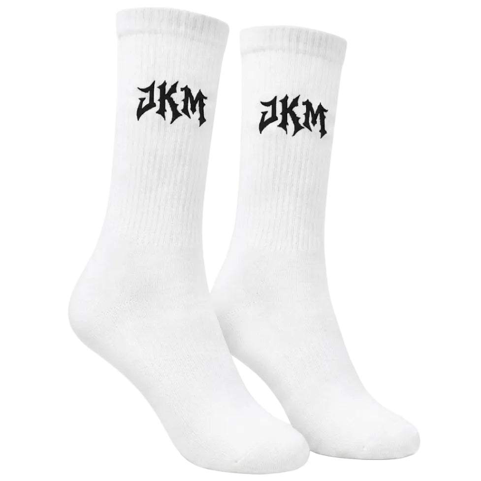 JKM White Crew Socks