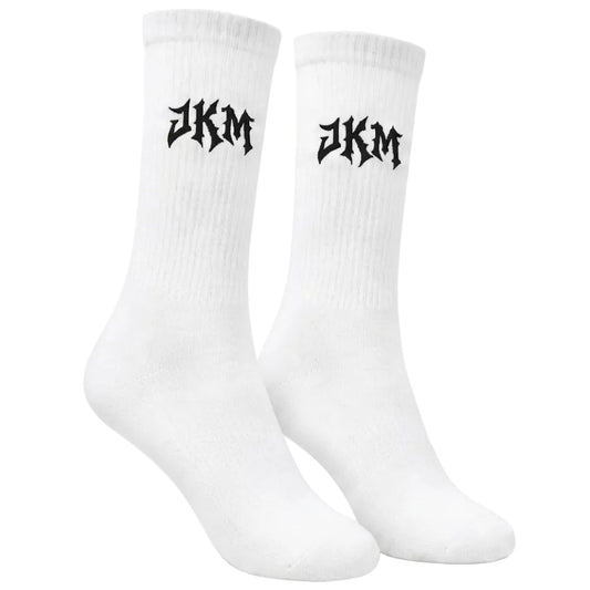JKM White Crew Socks